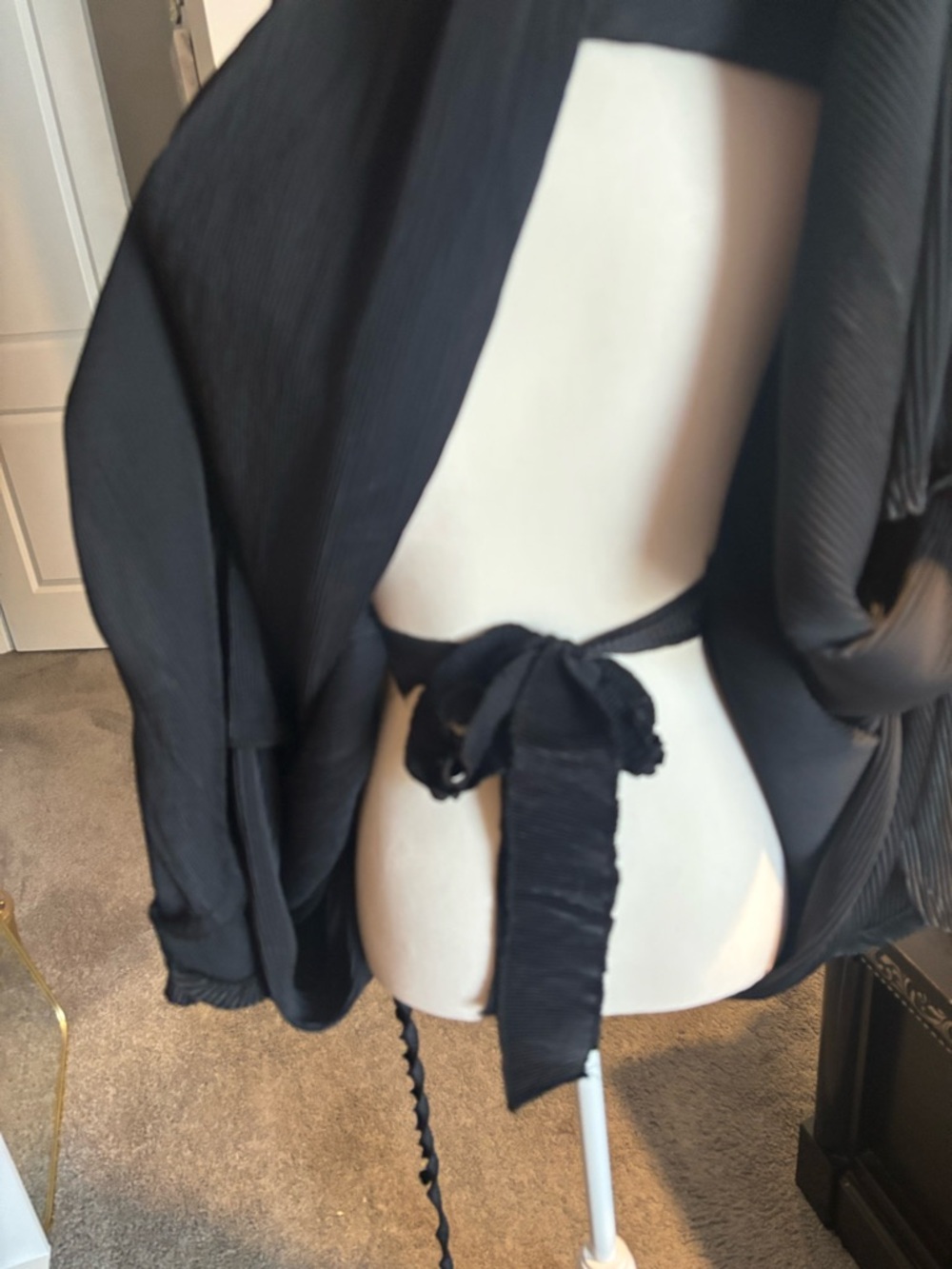 Elegant Black Draped Women’s Dress - Picture 11 of 12